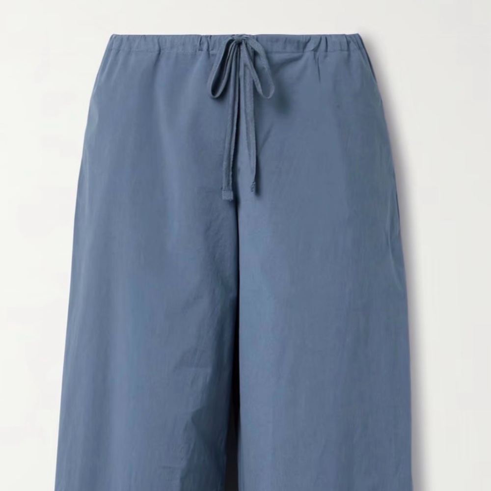 SKIMS Cotton-blend, Blue Wide-Leg Pants *NWT*